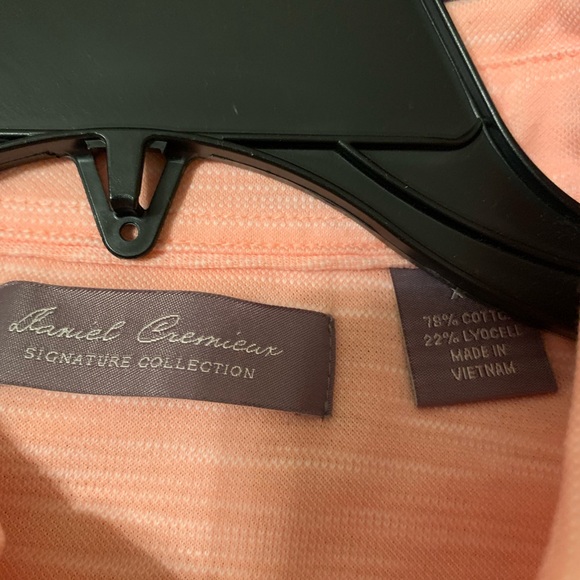 NEW Daniel Cremieux Signature Collection short sleeve polo shirt in Soft Coral - Picture 5 of 7